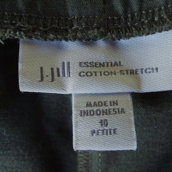 J. Jill Coriander Green Essential Cotton Stretch Ankle Pants 10P - Picture 7 of 8